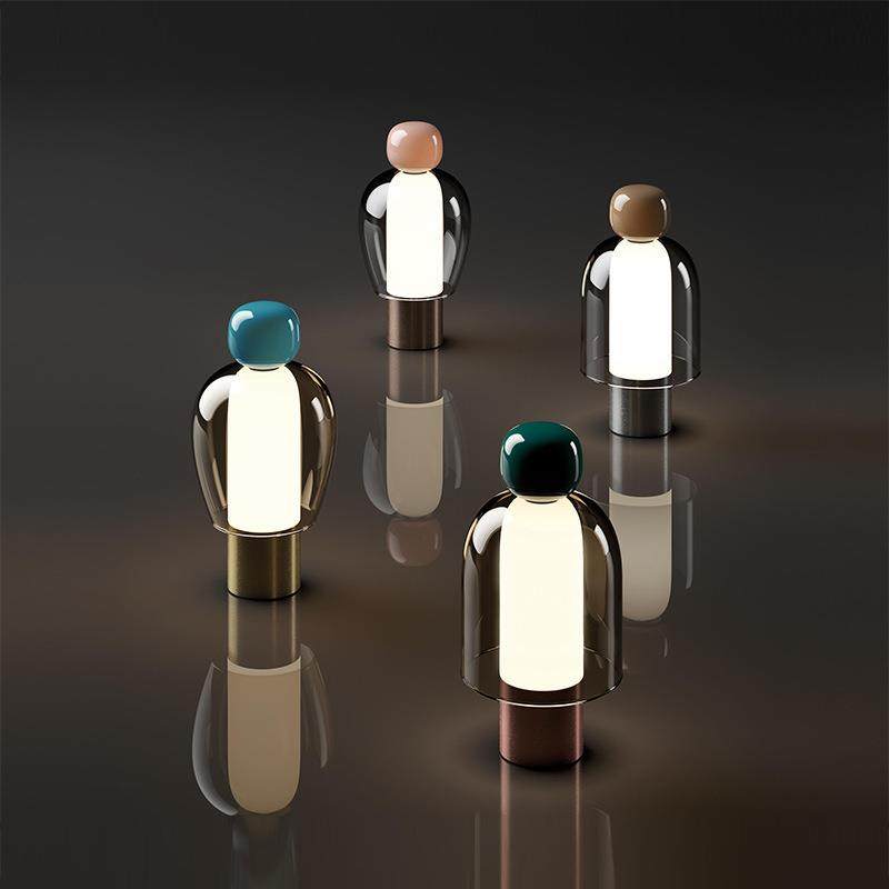 北欧现代个性简约客厅少女玻璃台灯卧室床头书桌办公室梳妆台灯饰