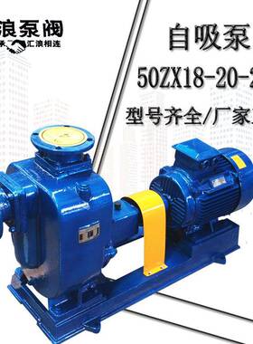 泵阀ZWZX无堵塞污水泵分体直连式自吸泵50ZX18-20-2.2