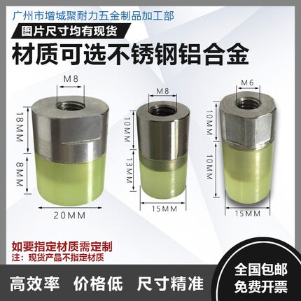 内螺纹M5M6M8M10不锈钢聚氨酯圆头螺栓减压缓冲防撞包胶手拧螺钉