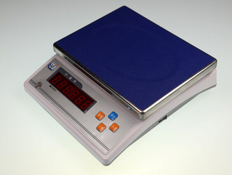 红钻电子秤5kg10kg 20kg0.1g大称盘工业秤台秤化工秤原料秤