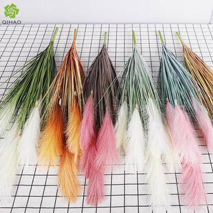 仿真5头芦苇草 干花花束高级感芦苇家居 装饰仿真草狗尾巴草造景