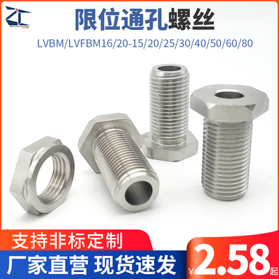 PAX02调整螺栓LVBM/LVFBM16/20-15/20/25/30/40/50限位通孔螺丝