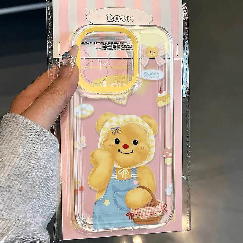 头巾黄油小熊适用iphone17手机壳