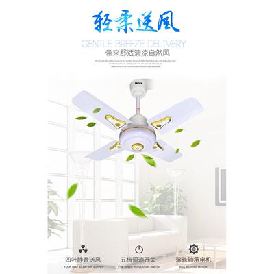 24寸小吊扇海南金属吊扇家用吸顶扇小型客厅卧室饭厅静音扇63CM