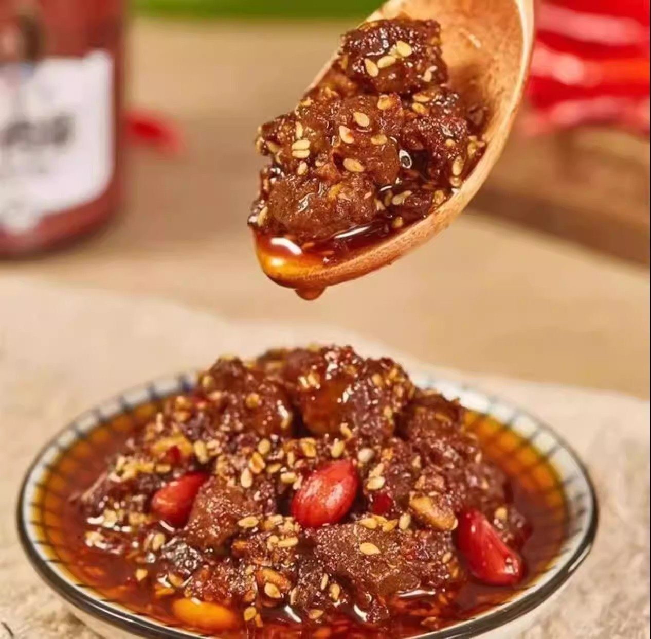 【团长专享】非遗清真牛肉酱200g/瓶大块牛肉香辣新鲜手工熬制