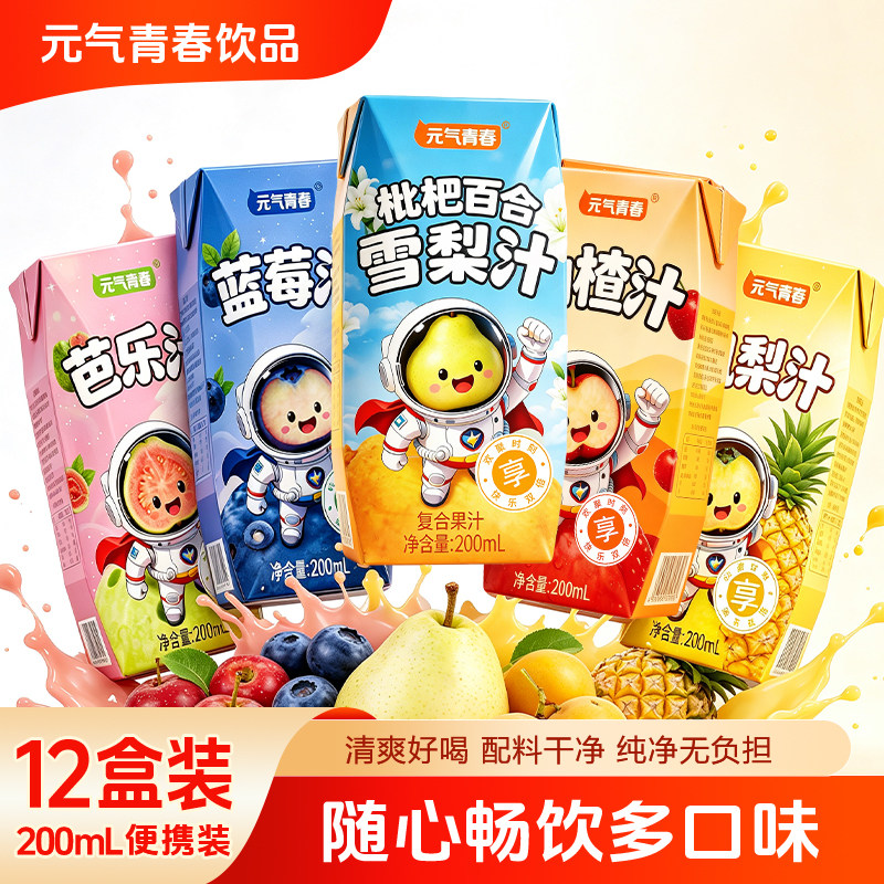 芭乐汁整箱12盒多口味清爽果汁