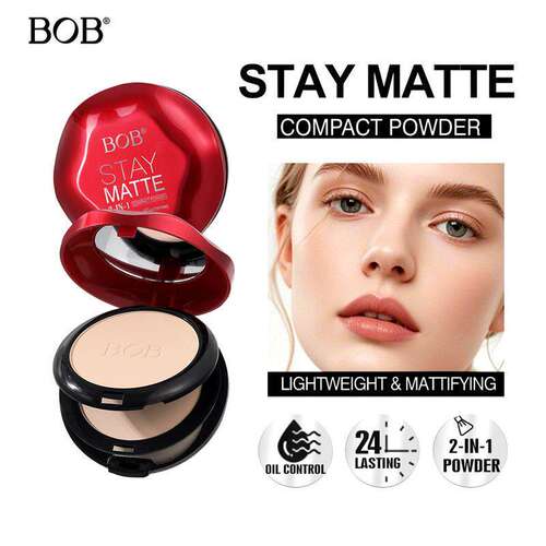 Dual effect Matte Pressed Powder 双效哑光粉饼 双层干湿两用