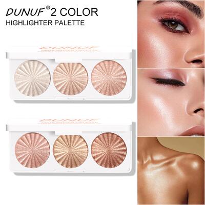 3 Colors Brightening Highlighter Palette 三色珠光高光盘彩妆