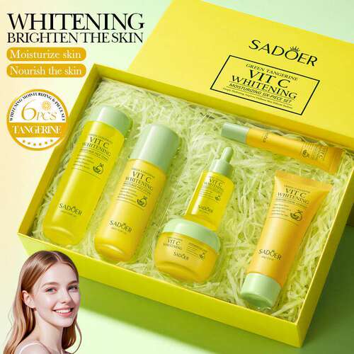 Green Tangerine VC Skin Care 6Pcs Set 青橘 VC 保湿护肤六件套
