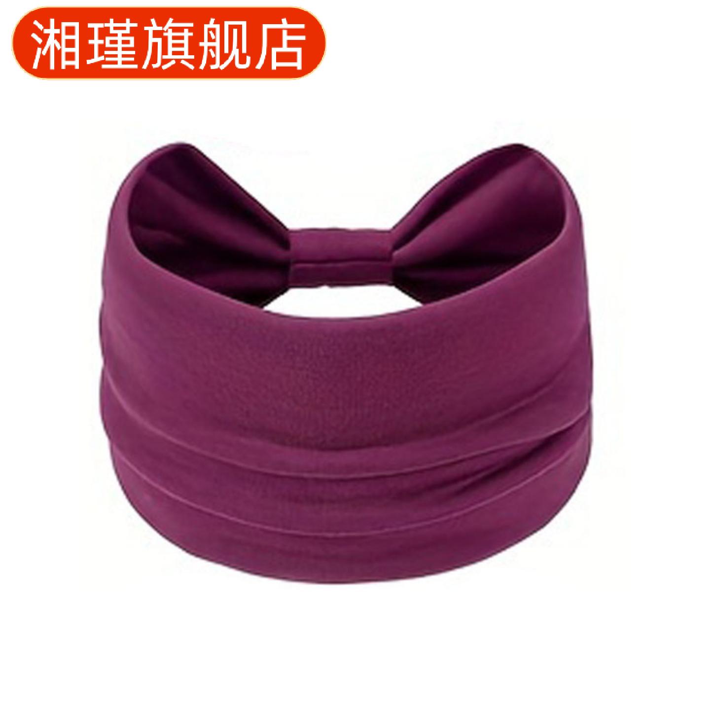 纯色宽边弹力运动发带女瑜伽止汗