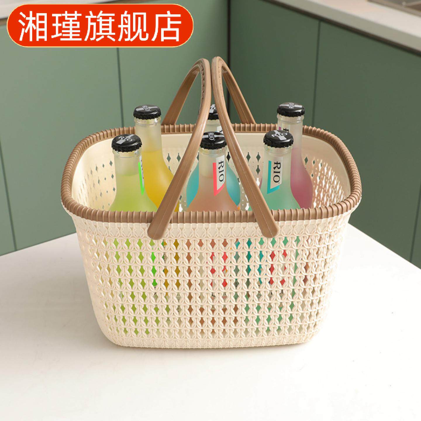 洗澡篮子手提浴室浴筐澡洗浴蓝