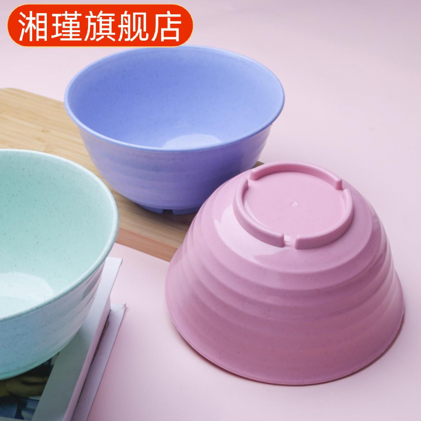 小麦秸秆大号防烫加厚汤面碗家用