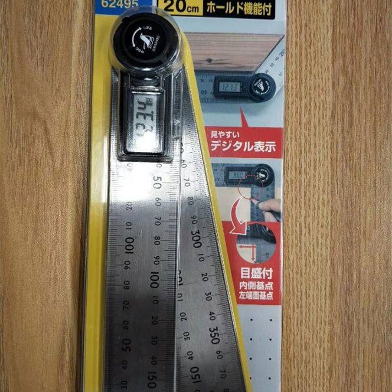 日本亲和SHINWA企鹅数显角度尺数显量角规62495/62496/30cm/20cm