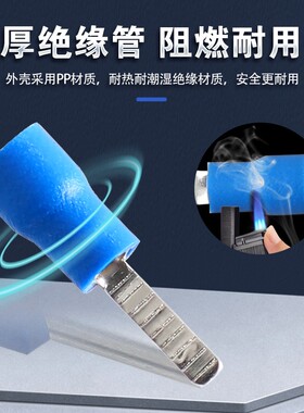 普欣宁DBV片形预绝缘铜端头冷压接线端子线鼻子插片DBN裸接线端子