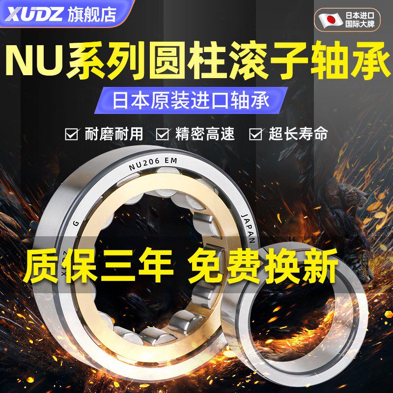 日本进口XUDZ圆柱滚子轴承NU2203 2204高速2205 2206 2207 2208EM