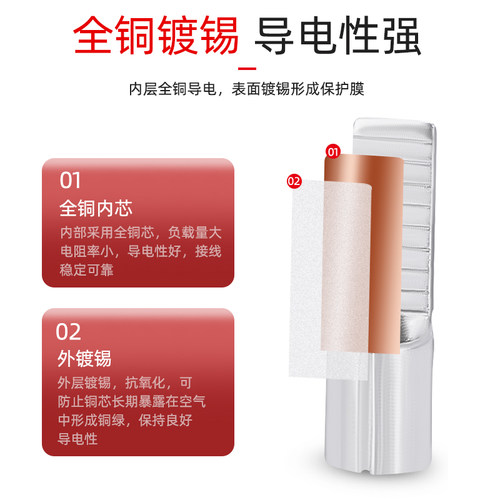 C45-1.5/2.5/4/6/10/16/25/35平方接线端子铜鼻子铜接头插针片型