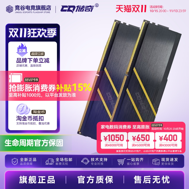 储奇 玄奘 哪吒黑甲 6000 C28 C38 C40 马甲内存条16G*2 32G*2 D5