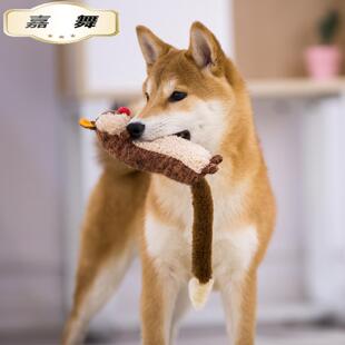 狗狗玩具发声毛绒叫叫棒磨牙耐咬宠物玩具自嗨解闷