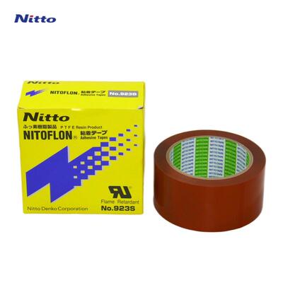 原装NITTO日东DENKO桔红色NO.923S淋膜机专用耐高温铁氟龙胶带50