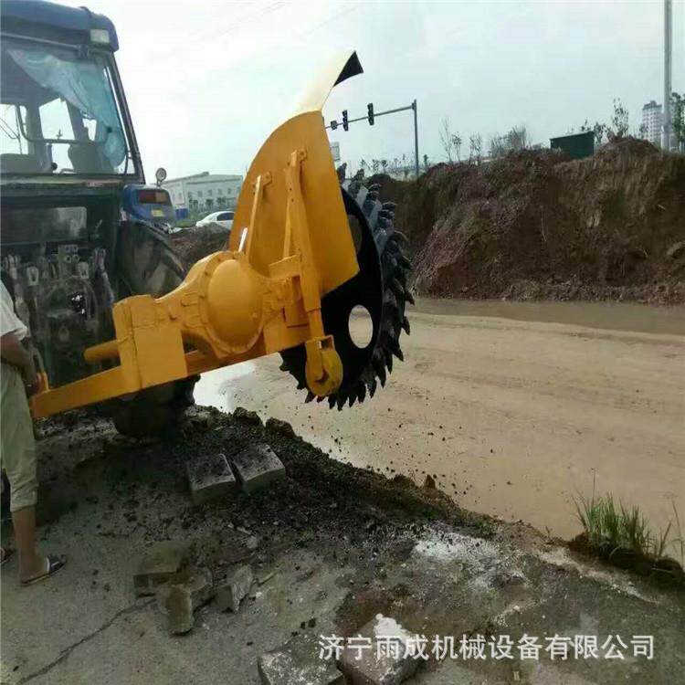 埋电缆线多功能开槽机 路面开沟机 加外置爬行挡开沟机图片视频
