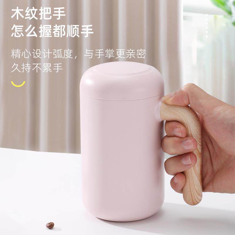 陶瓷内胆保温办公杯双层带茶隔保温杯男女办公室水杯咖啡杯礼品杯