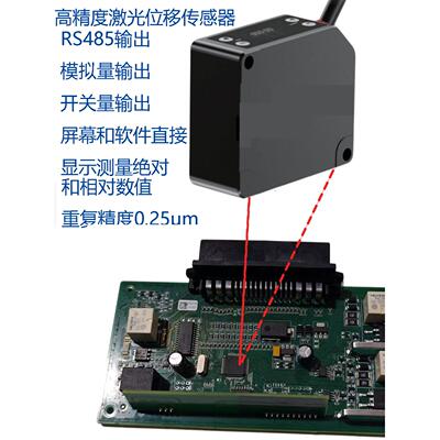 三角法测量cmos点激光位移传感器数显测高测翘厚测距精度0.25μm
