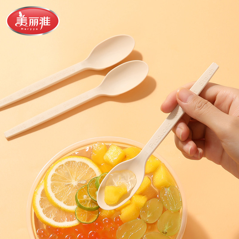 美丽雅一次性叉勺子家用加厚塑料图片