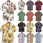 Casual Shirts Men Hawaiian Camicias Button Wild