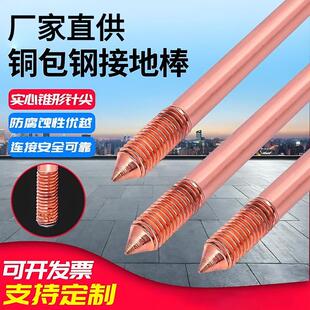 避雷针接地用地针接地引下线铜包钢家用防雷接地棒Φ16Φ20Φ25
