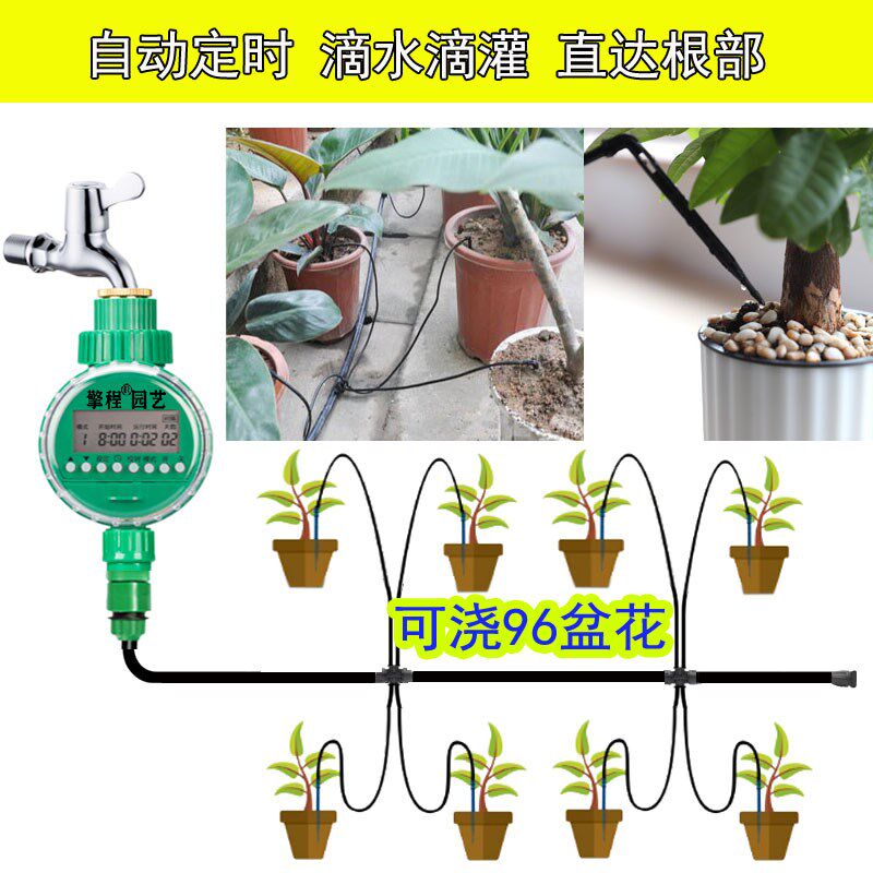 阳台多肉盆栽自动定时滴灌滴水滴箭浇花礼品地插喷头多花盆浇水器