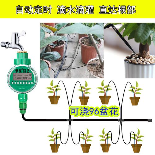 阳台多肉盆栽自动定时滴灌滴水滴箭浇花礼品地插喷头多花盆浇水器
