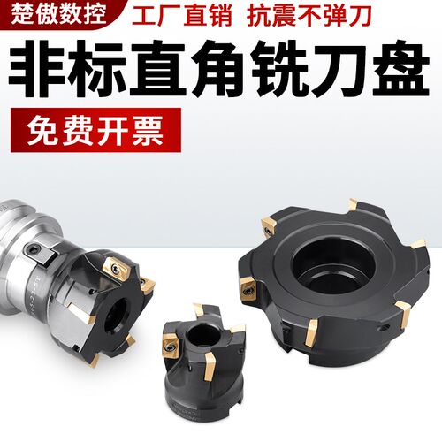 400R非标刀盘加工中心数控刀盘面铣刀盘废角90度直角面铣刀头 63