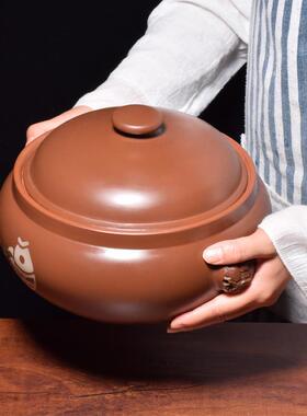 OQ5M建水紫陶气锅云南汽锅鸡汽锅家用商用紫砂蒸汽锅陶瓷煲汤