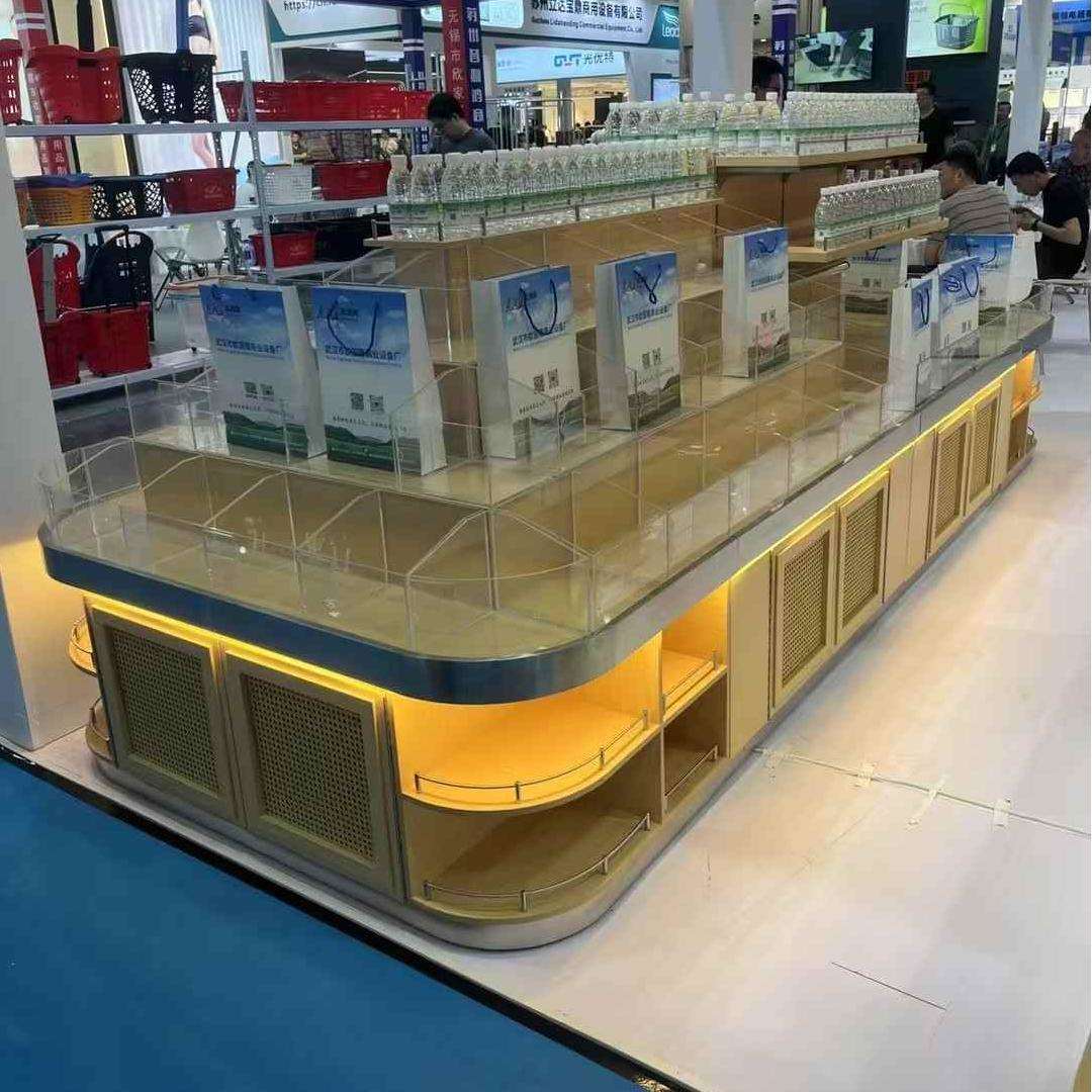 广州货架工厂五金制品现做架钢木架子高端产品大型商超设备