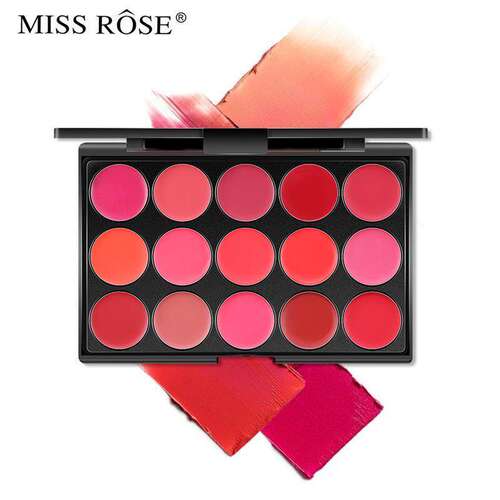 Velvet Matte Lipstick Palette 丝绒哑光 15 色口红盘保湿滋润