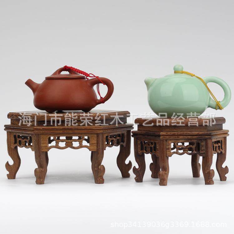 鸡翅套二六角台红木工艺品承接古玩石头盆景茶壶底座厂家直销,家居饰品,装饰摆件,淘宝优惠券,粉丝福利购,淘宝优惠卷