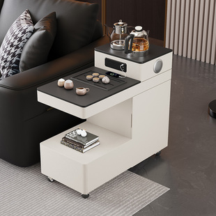 沙发侧边柜客厅可移动茶几自动上水茶吧机烧水壶一体茶台桌边几柜