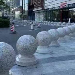 场厂家供应理石挡圆球 停大车958车车石球摆件挡车石墩路障石