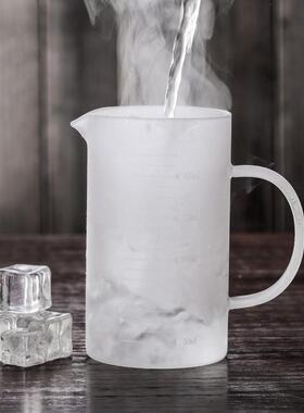 供应量杯刻度牛奶水咖啡量杯XX量杯烘焙玻璃杯子容器 透明品饮 大