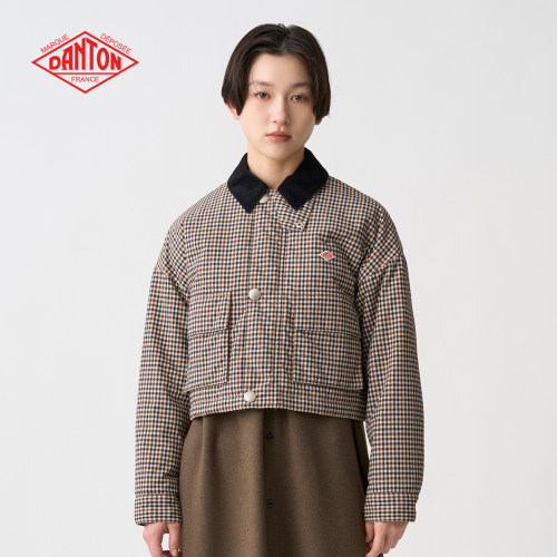 DANTON女士灯芯绒领短款夹克