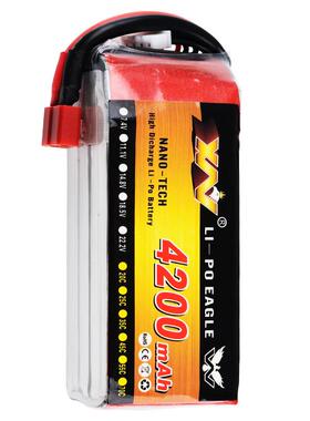 航模车船固定翼多轴大容量7.4V 11.1V 4200mAh 25C 4S锂电池