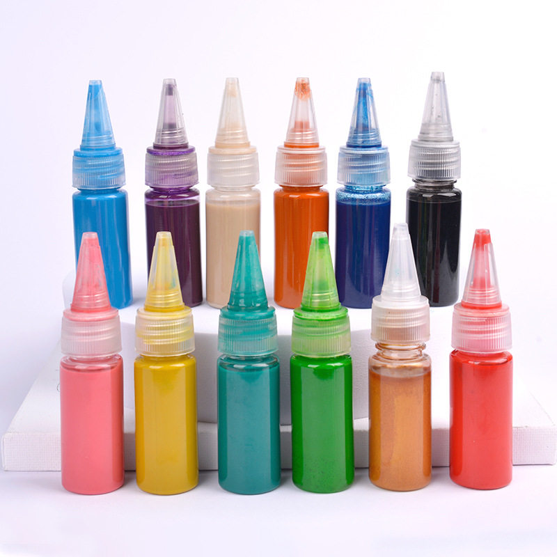 大漆漆扇颜料漆扇专用漆大漆儿童水拓画团扇漂漆大漆扇颜料