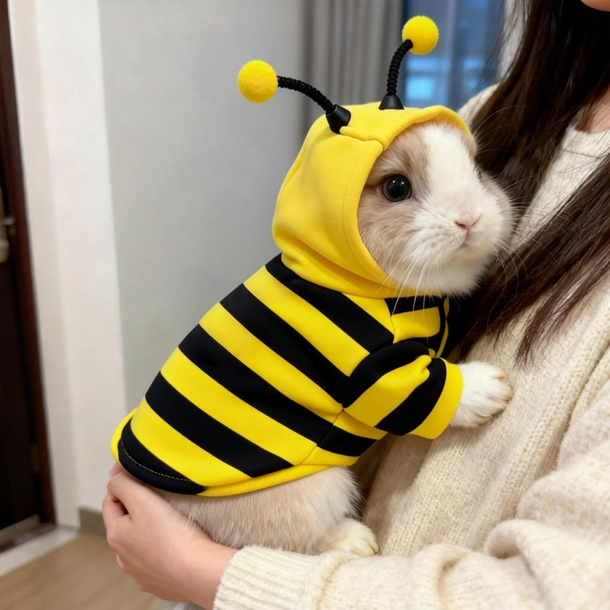 兔兔蜜蜂保暖衣可爱蜜蜂保暖卫衣兔兔服饰