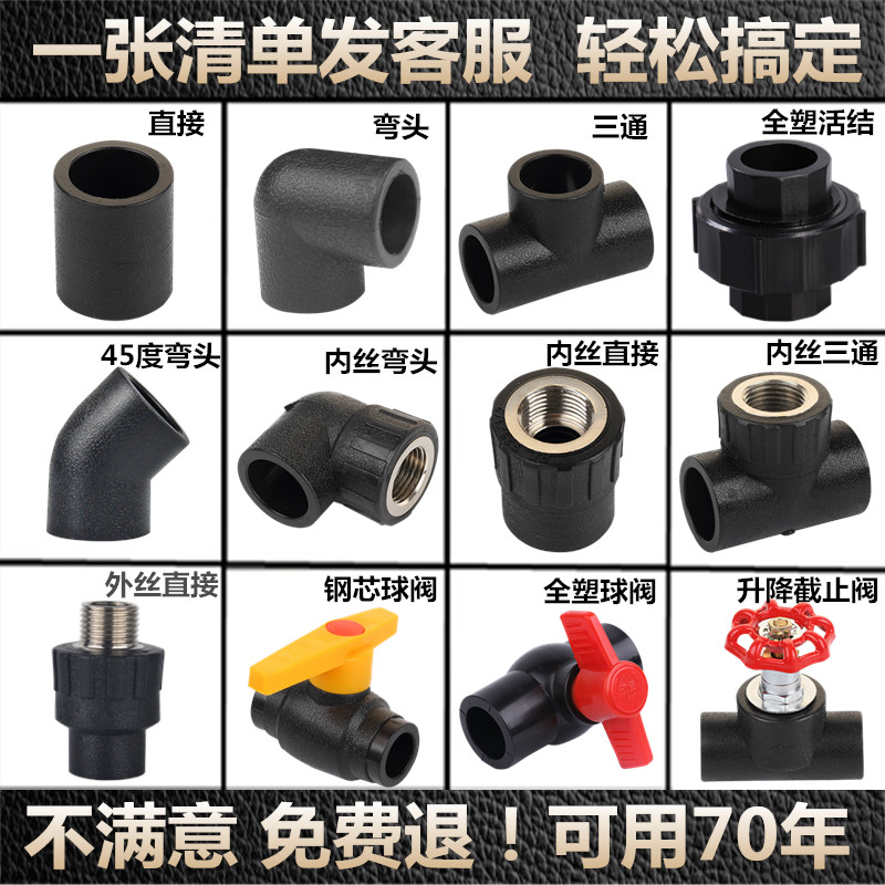 PE90度内外丝弯头202532带丝PPR热熔承插自来水管材配件4分图片