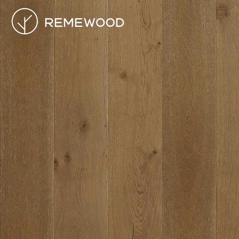REMEWOOD橡木三层实木复合地板家用F4星美式地暖地板锁扣地板15mm