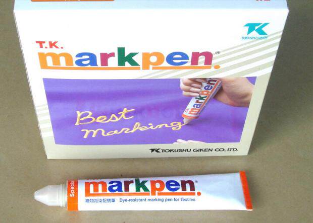 日本TK记号笔拒染笔黄油笔防染笔mark pen