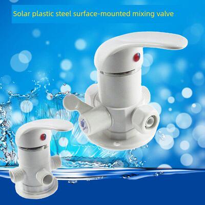 表面安装的混合阀太阳能热水器配件塑料钢冷热水淋浴水龙头，上面