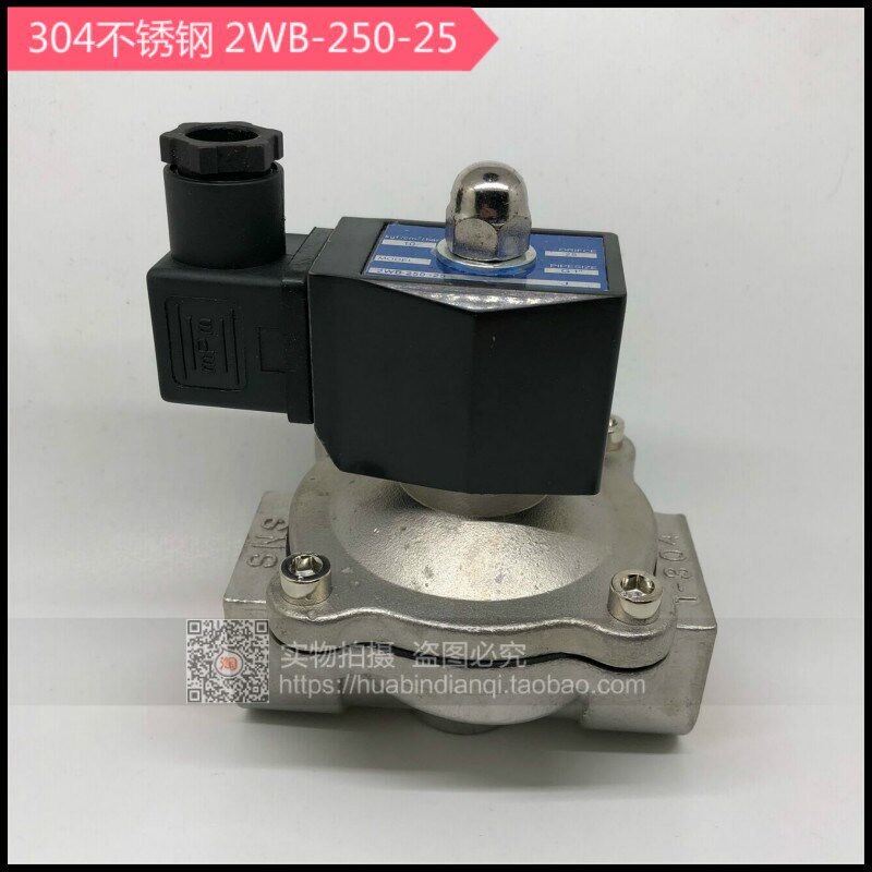 正品 SNS 神池 山耐斯 不锈钢水阀 电磁阀 304  2WB-250-25 1寸