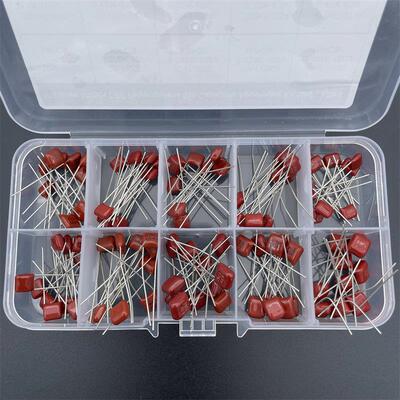 10种CBB(10nF-470nF)103/104/154/224/334 63V100V薄膜电容套装盒