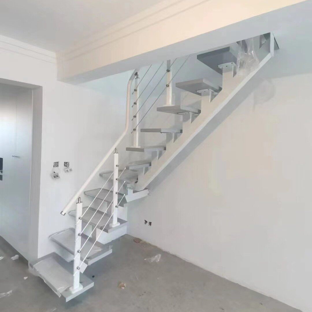 厂家承接工程整体楼梯阁楼复式室内钢木楼梯家用loft公寓斜梁楼梯